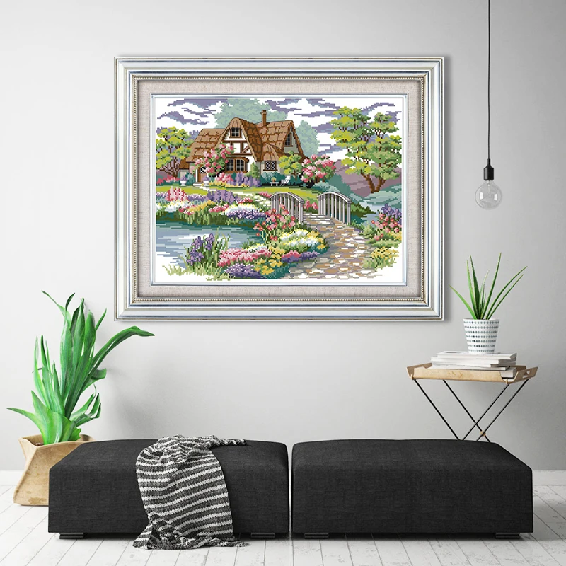 Joy Sunday Dream House картины Счетный напечатанный на Canvas14CT 11CT китайские наборы для вязания вышивка крестиком