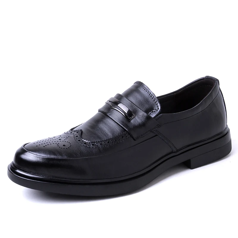 

Men GenuineLeather Casual Shoes Fashion Men Brogue Shoes Carved Zapatos Hombres Vintage British Men Leather Shoes Wal