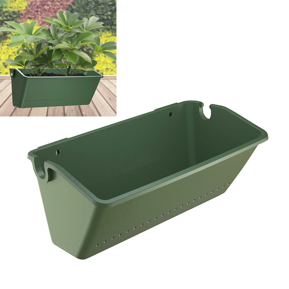 

Rectangular plant flower pot garden balcony outdoor container green wall-mounted plastic planting box household items