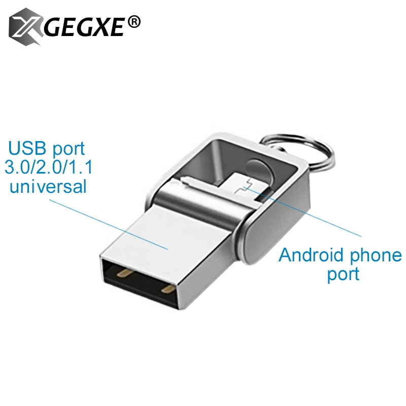 XGEGXE USB флеш накопитель OTG 8 ГБ 16 32 64 Гб 128 USB2.0 Складная Флешка 3 0 металлическая usb