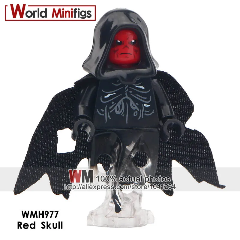 Кораллово-Красный Одиночные костюмы астронавтов Marvel Super Heroes Observator Капитан Америка Vision Pepper Deadth Vision строительные блоки детские игрушки - Цвет: Кораллово-Красный