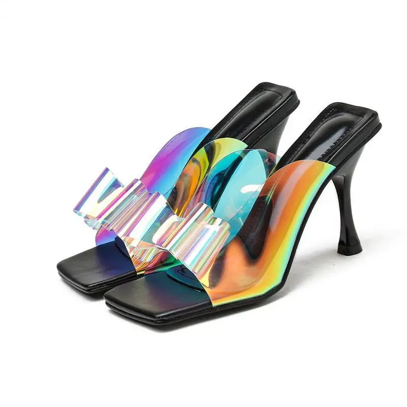 

Shoes Women Multicolored Sandals Soft Rome Basic Round Toe Cotton Fabric Lace-Up PVC Casual Slip-On Mixed Colors TPR Leisure
