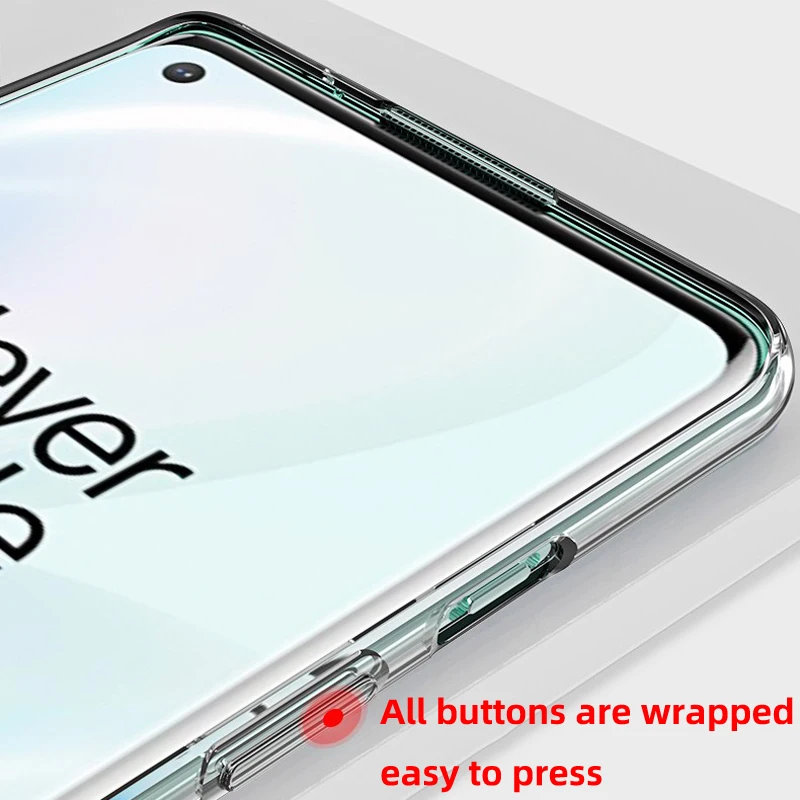 Прозрачный чехол для oneplus 8t 8T прозрачный Ультратонкий Мягкий из ТПУ и силикона