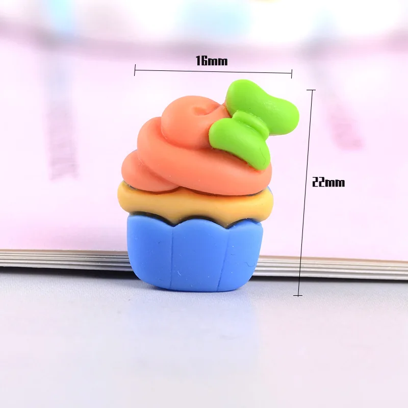 Kawaii плоские &quotсделай сам&quot с имитацией Мороженое Торт Смола Кабошоны плоской