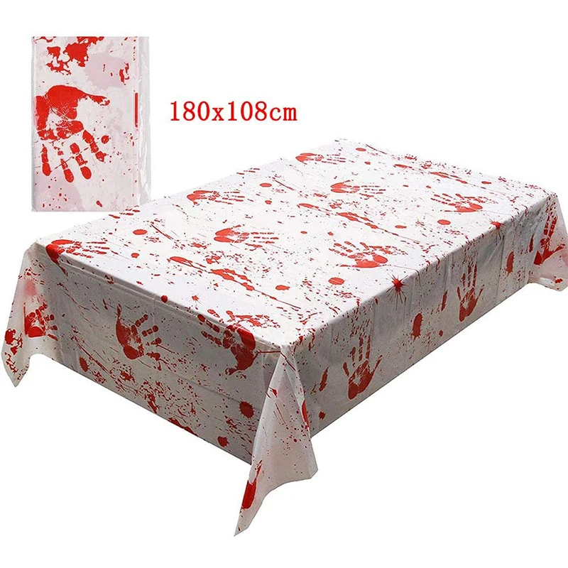 Кровавый отпечаток руки Хэллоуин посуда набор жуткий ужасающие бумажные