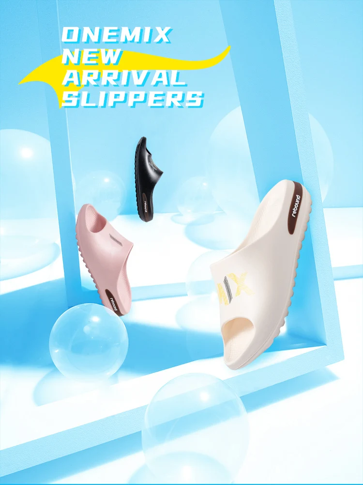 ONEMIX slipper Men Indoor Sandals Slipper Summer Casual Outdoor Non-slip Beach Wadding Shoes Adult Male Cartoon Home Flip Flops