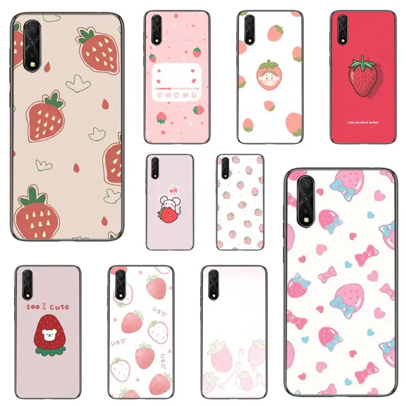 

Strawberry Korean style graffiti Phone Case For Redmi 4X 5plus 6 7 8A 9 Note 9s 4 8 T 9 10 pro Cover Fundas Coque