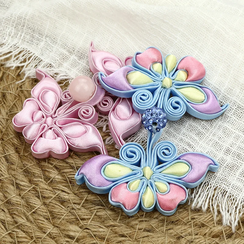 1 пара китайских пуговиц с узлом ручной работы Чонсам Танг костюм Подсолнух