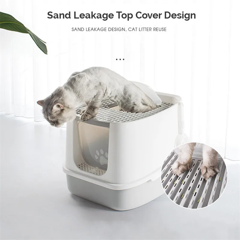 Лоток для кошачьего туалета полностью закрытый дезодорант-разбрызгиватель