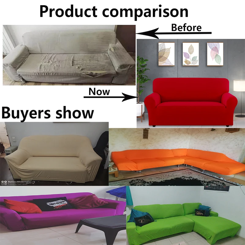 

22 colors solid color Sofa Cover Sectional Elastic Stretch Sofa Cover for Living Room Couch Cover 1/2/3/4-seater
