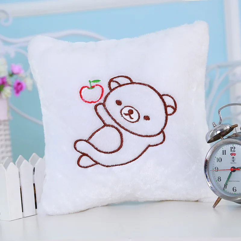 White Bear VILEAD светодиодный мигающий PP хлопок мягкая плюшевая игрушка Смайлик Подушка для сна декоративные подушки для дивана - Color: White Bear