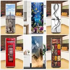 Наклейка на дверь холодильника, креативная самоклеящаяся одинарная двойная наклейка на дверь холодильника, Водонепроницаемый Виниловый кухонный домашний декор, обновление