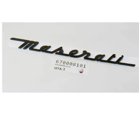 MATTE Глянцевый черный серебряный для Maserati багажник табличка логотип эмблема значки Ghibli OEM - Цвет: MATTE