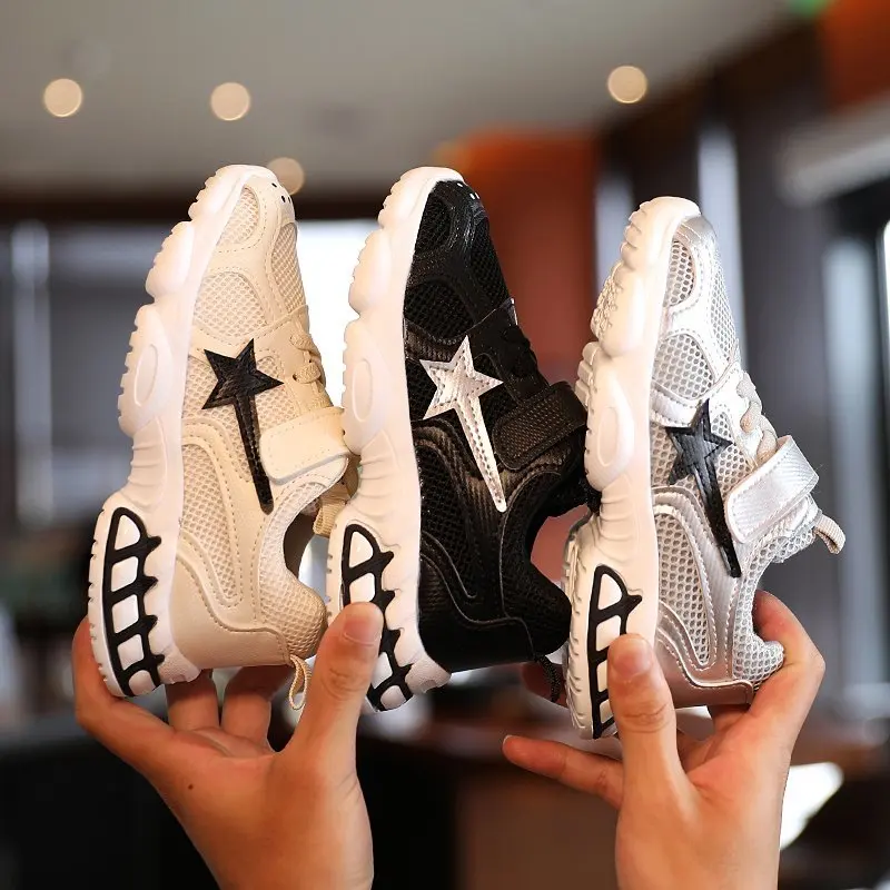 

Children Shoes Girls Sneakers Boys Shoe Kids Wide Pu Mesh Sports Running Trainer Tennis Breathable Sneakers Girl Casual Shoes