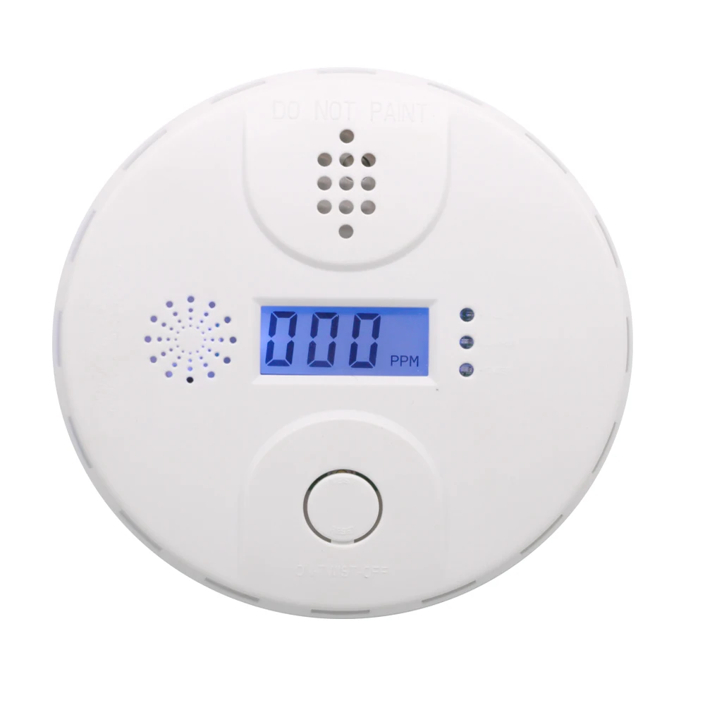 

CO Sensor Work Alone Built In 85dB Siren Sound Independent Carbon Monoxide Poisoning Home Security Warning Alarm Detector