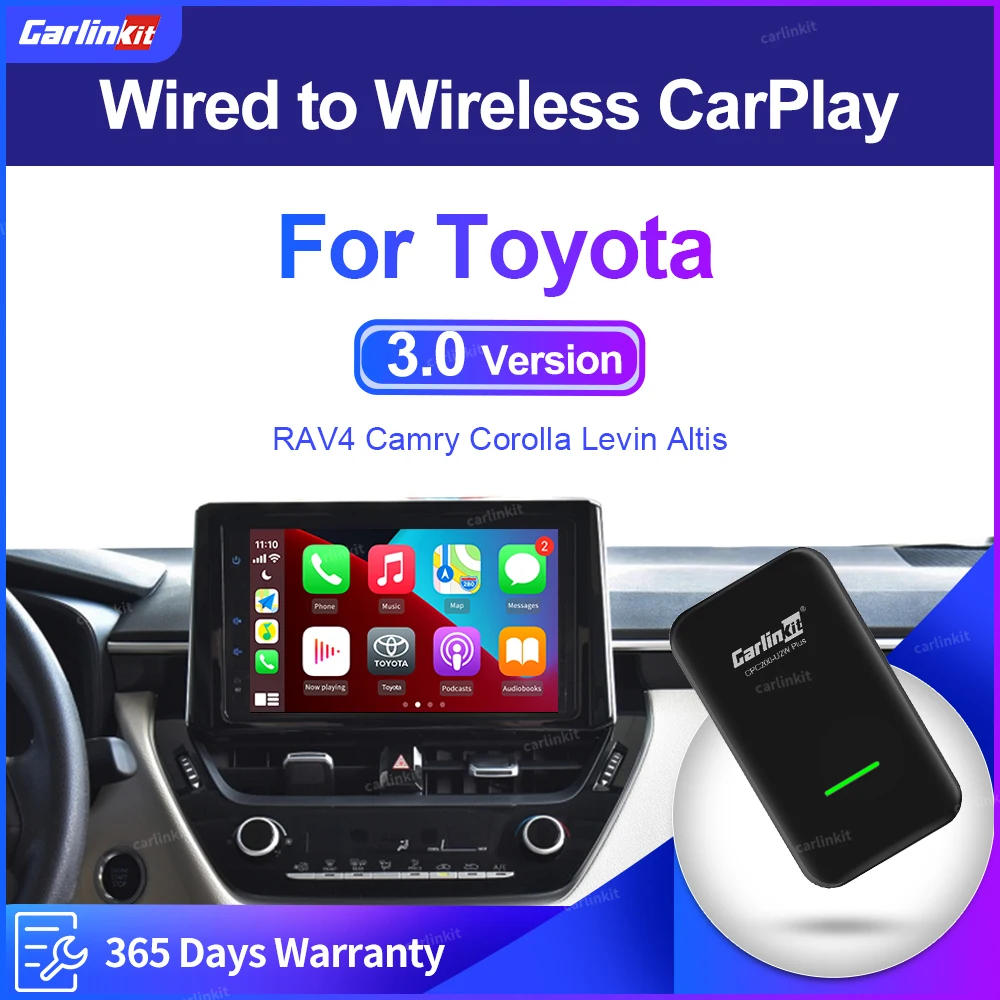 Carlinkit 3 0 беспроводной CarPlay адаптер для Toyota Corolla Rav4 Camry Altis Levin FJCruiser Crown Reiz Prius Vios Land