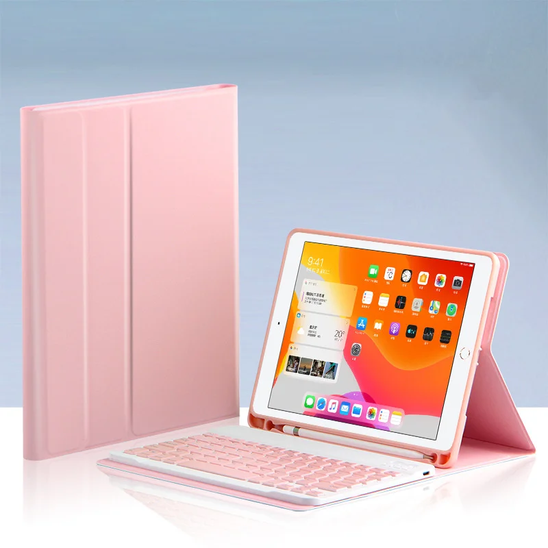 

Suitable for 2021 iPad 9 case 10.2 Bluetooth keyboard air4 with pen slot 10.9/11 inch flat leather case