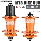 Koozer XM490 PRO 32H втулки MTB 4 подшипник 6 Pawls 72 клик дисковый тормоз горного велосипеда концентратор Задний Передний QR Thru велосипедный концентратор HGMS 8-12S