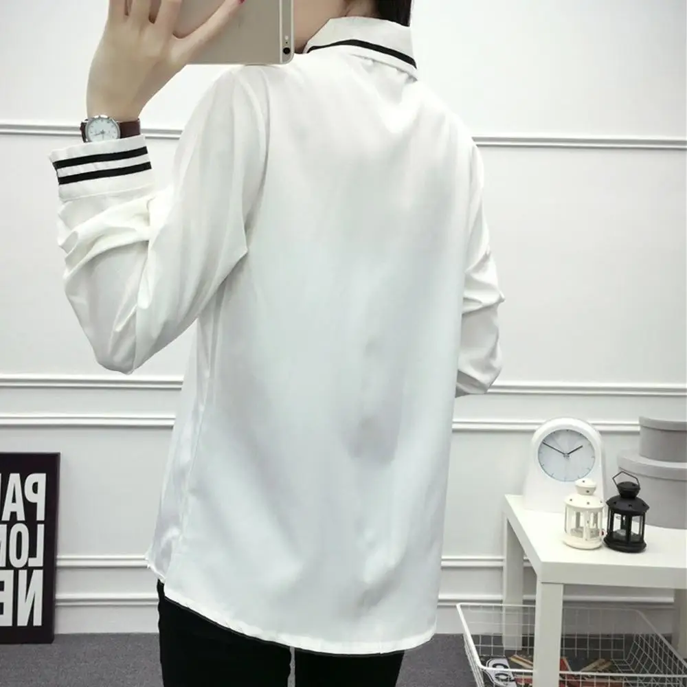 Летняя женская блузка vadim модная с длинным рукавом на пуговицах в полоску