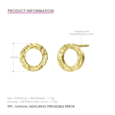 YE14990golden Модные золотые серебряные серьги-гвоздики из нержавеющей стали для женщин офисные маленькие Эффектные серьги-гвоздики минималистичные вечерние ювелирные изделия - Окраска металла: YE14990golden