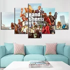 5 шт. игровой постер Grand Theft Auto V картины на холсте GTA 5 постер HD настенные картины художественные картины на холсте