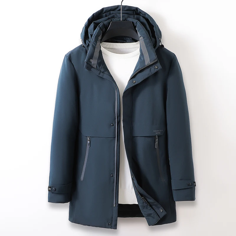 Men Duck Down Windbreaker Puffer Coats Mens Clothing Top Grade New Designer Brand Casual Fashion with Hood Winter Jacket