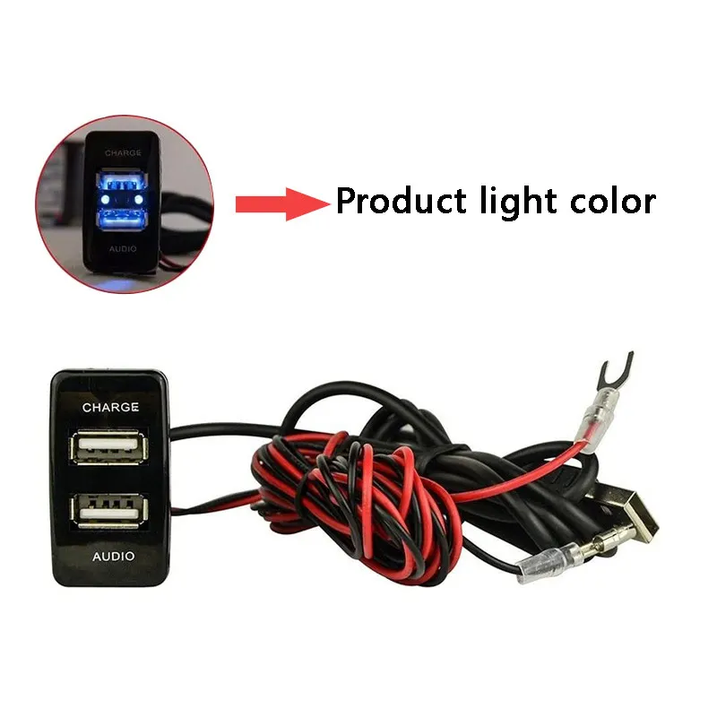 Автомобильное зарядное устройство с двумя USB-портами 2 1 А автомобильный адаптер