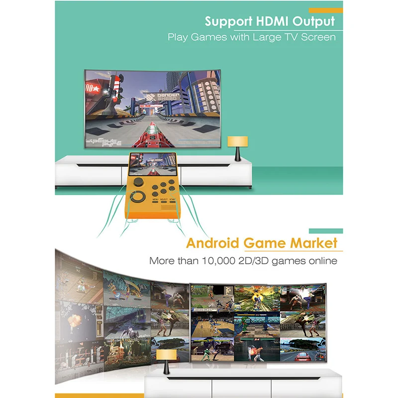 A19 Pandora's Box Android Supretro Mini Arcade умная портативная Ретро игровая консоль IPS Sn