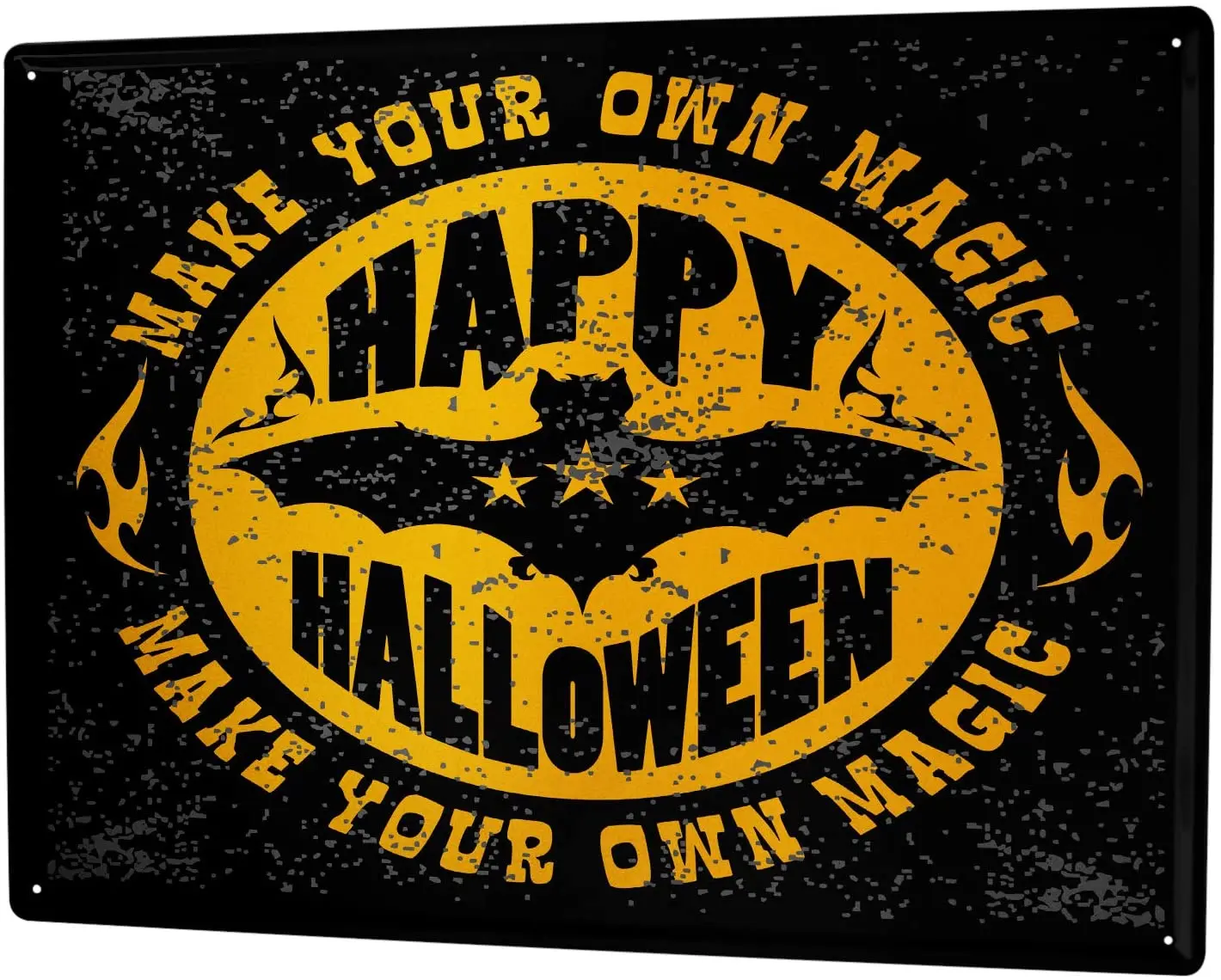 

SINCE 2004 Tin Sign Retro Happy Halloween - Bat