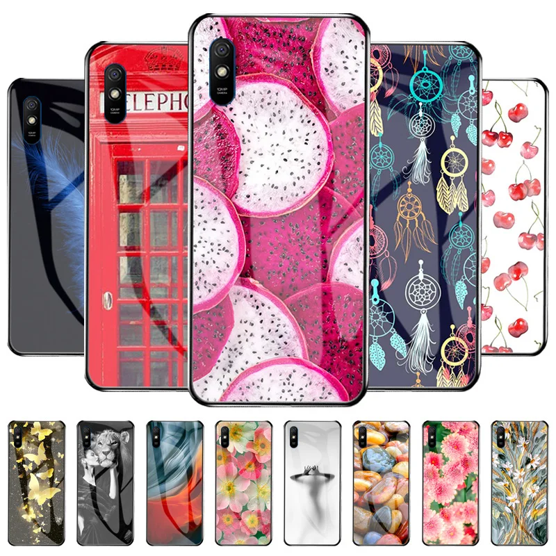 Tempered Glass Case For Xiaomi Redmi Note 11 Case Redmi 10 9C 9A Redmi Note 10 Pro 8 9 7 Pro 10S 9S 8T 7S Hard Funda Shockproof