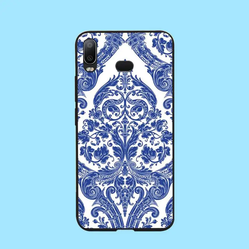 Чехол для телефона PENGHUWAN из бело-синего фарфора Samsung A10 A20 A30 A40 A50 A70 A71 A51 A6 A8 2018 |