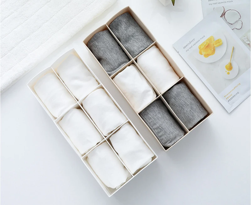 Удобная 5 сетка корзина для хранения шкаф коробка для хранения Дамская Мужская коробка для хранения носки Нижнее белье пластиковый контейнер макияж менеджер
