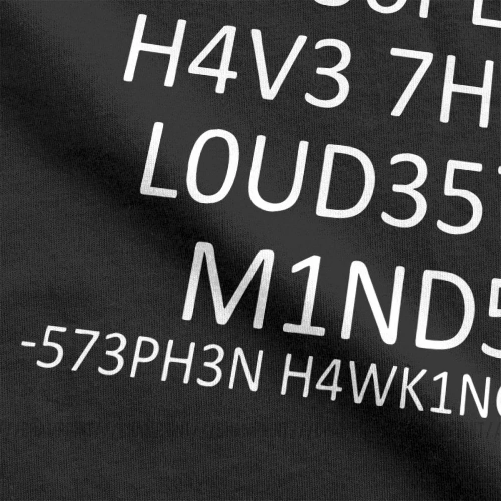 Мужская интеллектуальная футболка Stephen Hawking с большим разумом одежда коротким