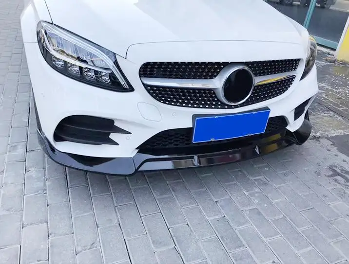 Углеродное волокно/ABS W206 передний бампер диффузор губа для Mearcedes Benz C Класс C200 C300