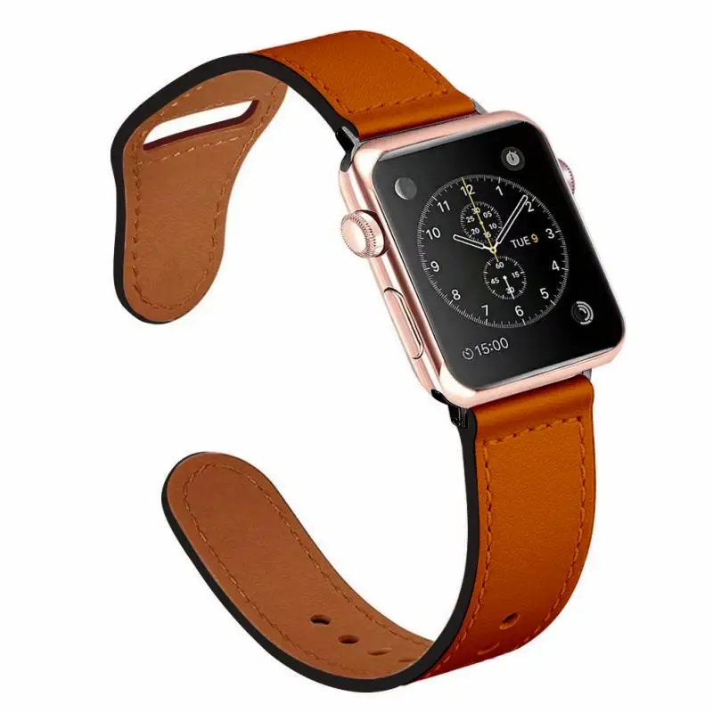 Ссылку Браслет из натуральной кожи петля ремешок для apple watch группа 4 42 мм 38