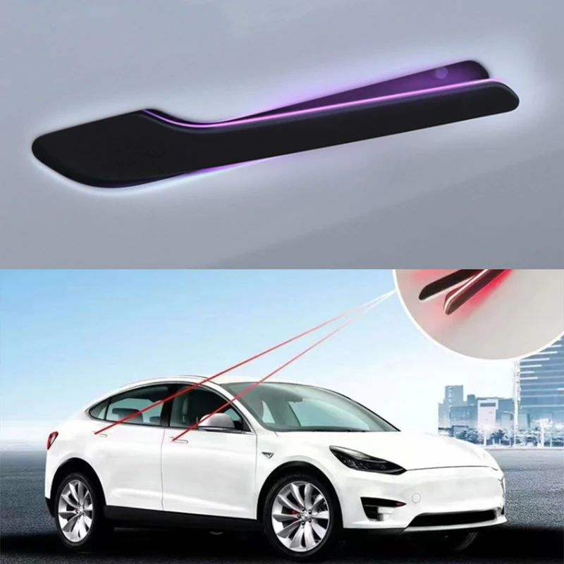 

Для Tesla Model 3 2019-2021, модель Y 2021 со светодиодом, умная электрическая всасывающая дверь, модификация автомобильной двери, электрическая ручка