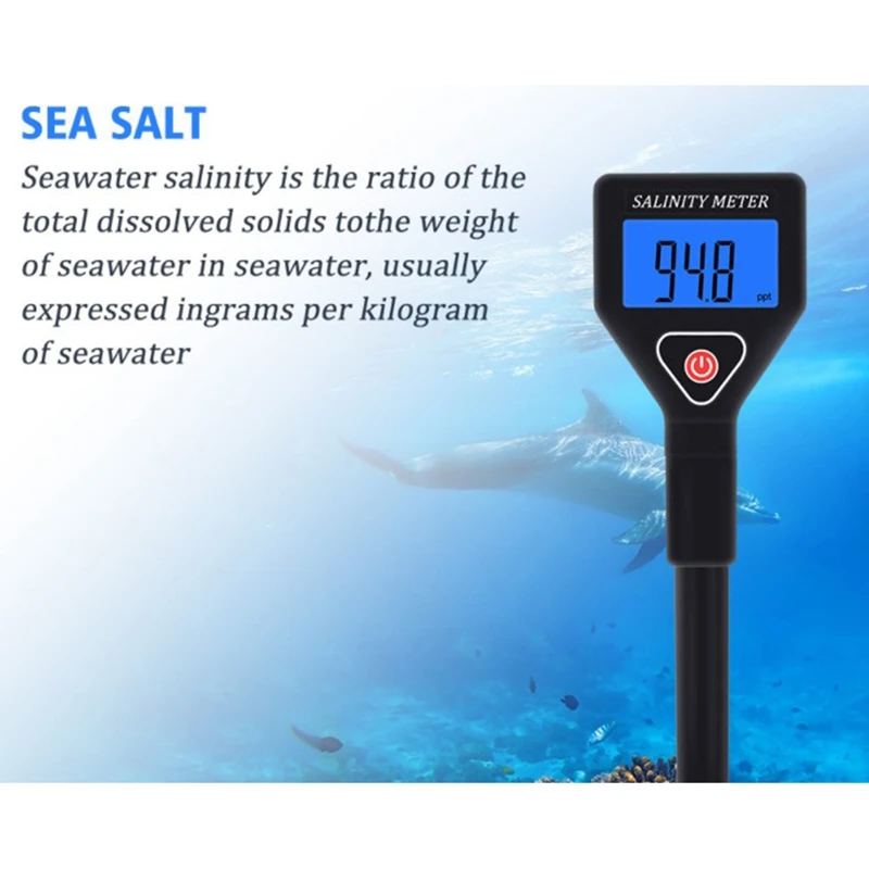

Portable Salinity Meter Salinometer Halometer Salt Gauge Salty Brine Seawater Food Salinity Tester Salt Concentration