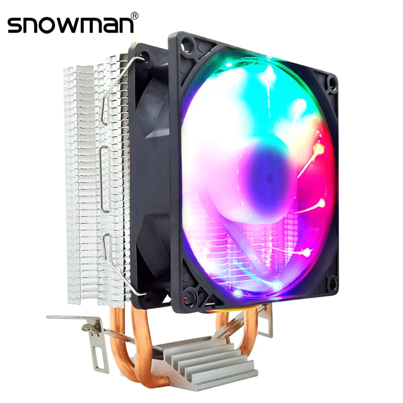 Кулер SNOWMAN для процессора тихий тепловой трубка ПК 4 контакта 90 мм RGB Intel LGA1700 1200 1150