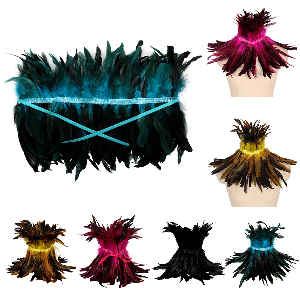 

Feathers Cloak Shawl Gothic Natural Plumes Rave Wear Party Streetwear Cosplay Costume Body Cage Harness Plus Size Sexy Lingerie