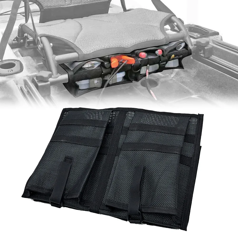 

2021 New Nylon Mesh Kayak Storage Bag Canoe Seat Storage Tool Seat Organiser Bundle Adjustable Buckle Strap Kayak Accessories