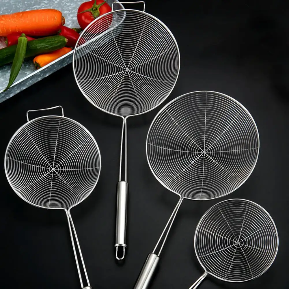 

Овальная мелкая сетка из нержавеющей стали, ручка паука, ситечко для приготовления пищи, кухонные инструменты для приготовления пищи, ковш, ...