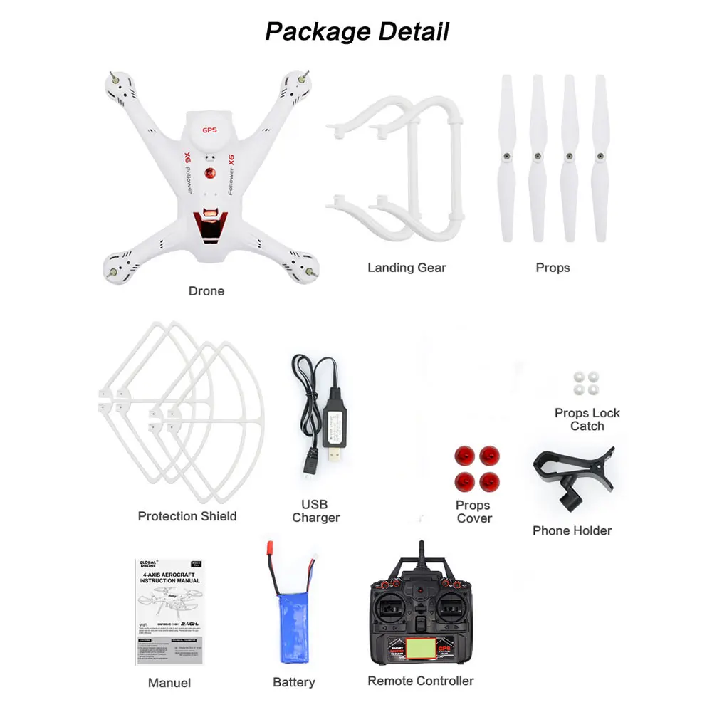 Дрон X183 Профессиональный удерживающий высоту gps Радиоуправляемый Квадрокоптер