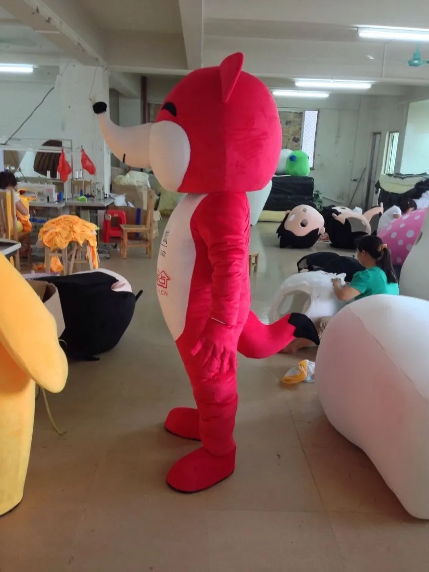 Классическая версия красный костюм лисы маскота для взрослых на Хэллоуин день