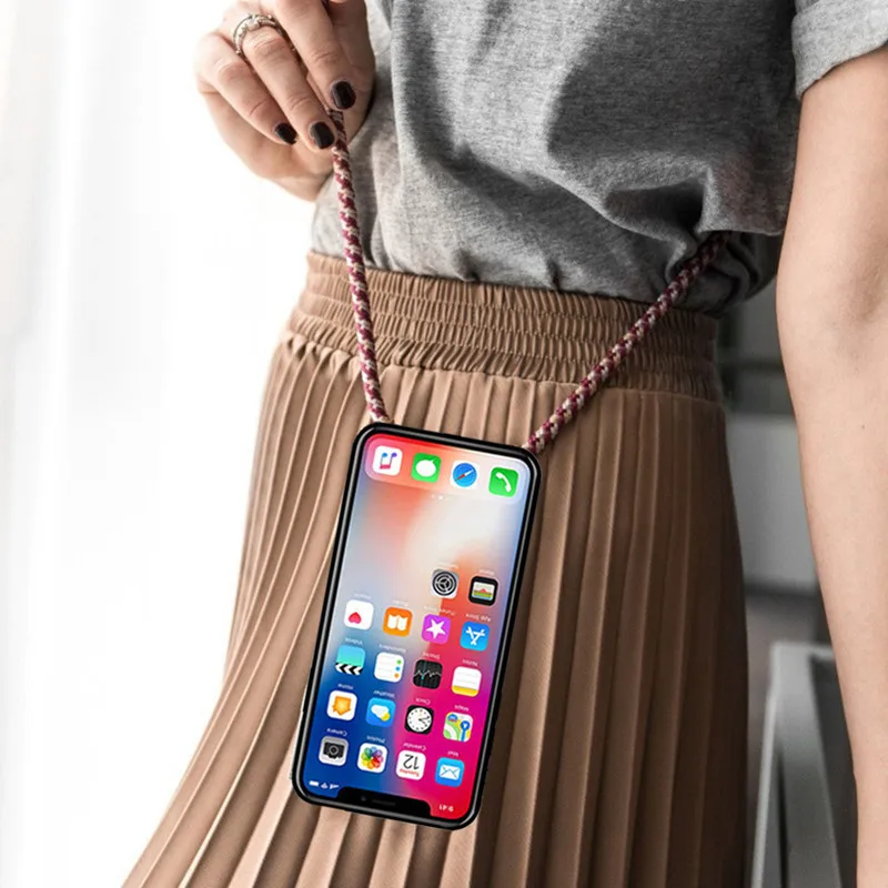 

phone case for BQ Aquaris U U2 X5 X X2 Pro Plus Lite lanyard shoulder strap rope cord case cover Anti-knock coque