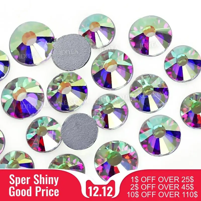 Супер прозрачный AB SS3 SS4 SS5 SS6 SS10 SS20 SS30 SS40 для дизайна ногтей Стразы, Блестящие кристаллы, сделай сам, не исправление камней, декор стразами