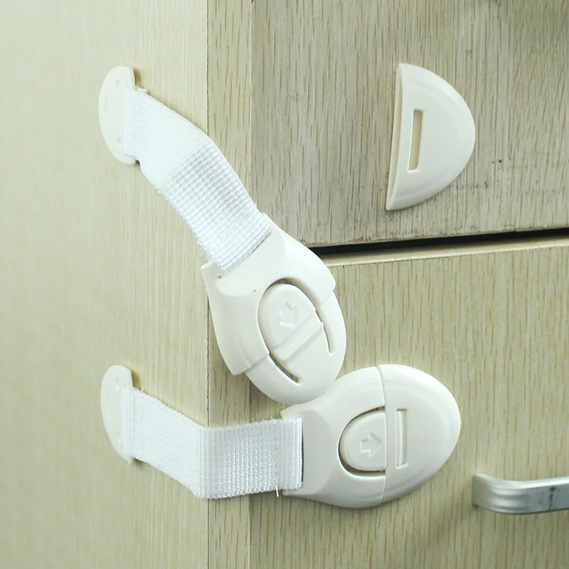 Cerradura de caj&oacute;n de Cerradura de seguridad para beb&eacute;s multifuncional, protecci&oacute;n para manos, nevera para beb&eacute;, Cerradura para puerta de gabinete de extensi&oacute;n para ni&ntilde;o-0