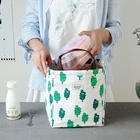 Сумка для ланча с милым принтом, тканевый термо-изолированный детский школьный обед, мешок для бенто, Портативный Обеденный контейнер для пикника, сумка для хранения еды