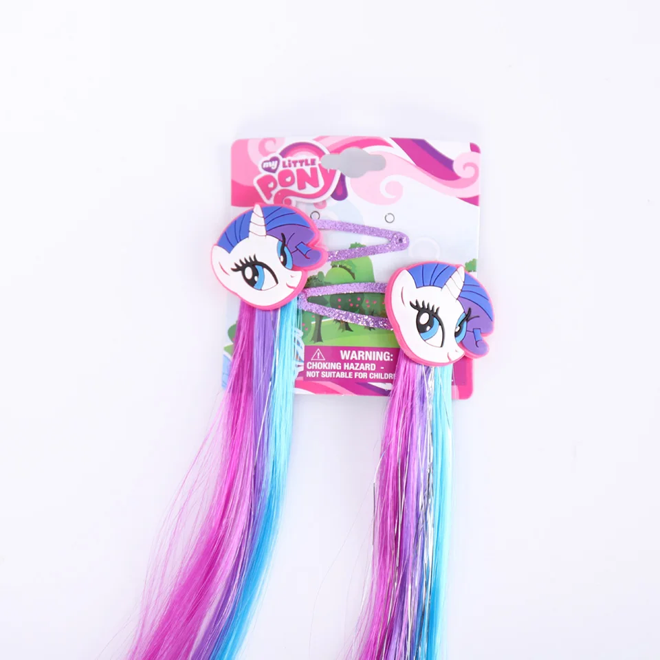 J-BM Детские заколки My Little Poni мультяшная заколка для волос с длинными разноцветными волосами, заколка для волос, милые детские аксессуары для волос - Цвет: J-BM