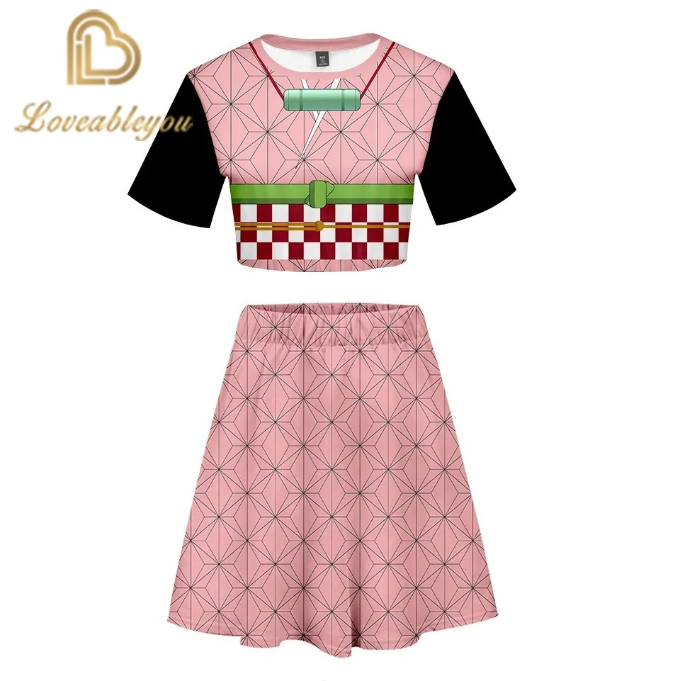 Костюм женский летний из юбки и шортов рассекающий демонов|Игровые костюмы| |