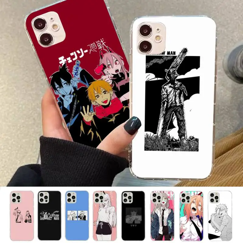 

Cartoon Anime Chainsaw Man Phone Case for iPhone 11 12 13 mini pro XS MAX 8 7 6 6S Plus X 5S SE 2020 XR case